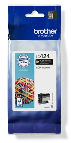 LC424BK BLACK INK CARTRIDGE-SINGLE PACK. PRINTS ABOUT 750 PA