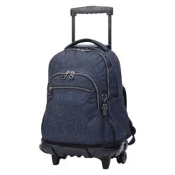 MOCHILA ESCOLAR CON RUEDAS AZUL Y NEGRO GEOMETRIC-RENGLONES TOTTO MA03ECO006-2210P-3JG -tienda EPSON MA03ECO006 2210P 3JG pic 2