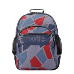 MOCHILA INFANTIL GRIS Y AZUL TOTTO MA04ECO029-2120N-2JG