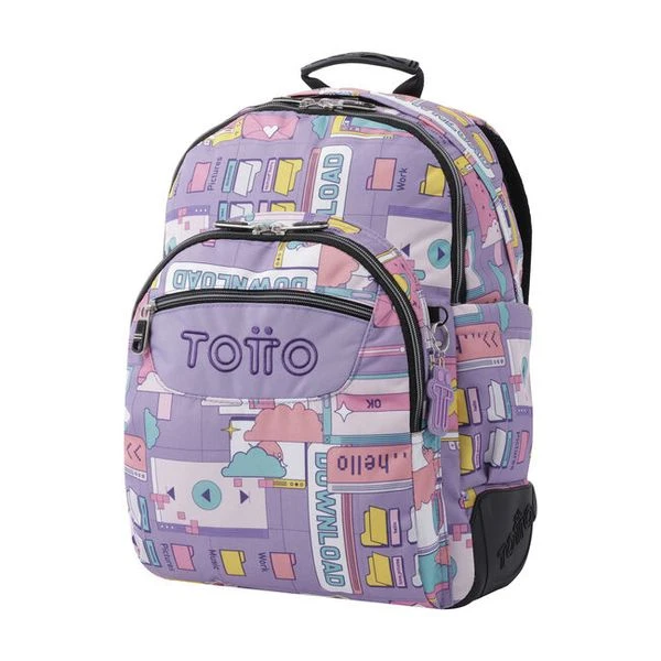 MOCHILA ESCOLAR MORADO CIBER-CRAYOLES TOTTO MA04ECO029-2210N-2QI 3 MOCHILA ESCOLAR MORADO CIBER-CRAYOLES TOTTO MA04ECO029-2210N-2QI - Imagen 3