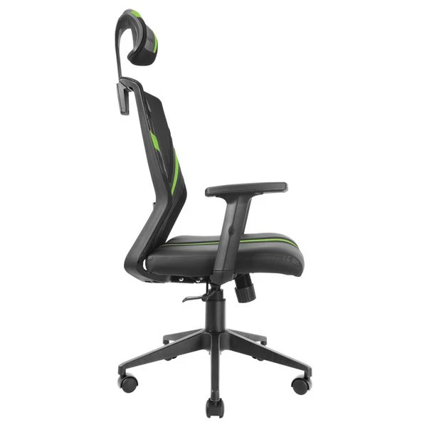 SILLA ERGONOMICA MARS GAMING MGC-ERGO NEGRA CON DETALLES EN VERDE RESPALDO EN MALLA TRANSPIRABLE AJUSTE LUMBAR-CERVICAL-REPOSABRAZOS 6 SILLA ERGONOMICA MARS GAMING MGC-ERGO NEGRA CON DETALLES EN VERDE RESPALDO EN MALLA TRANSPIRABLE AJUSTE LUMBAR-CERVICAL-REPOSABRAZOS - Imagen 6