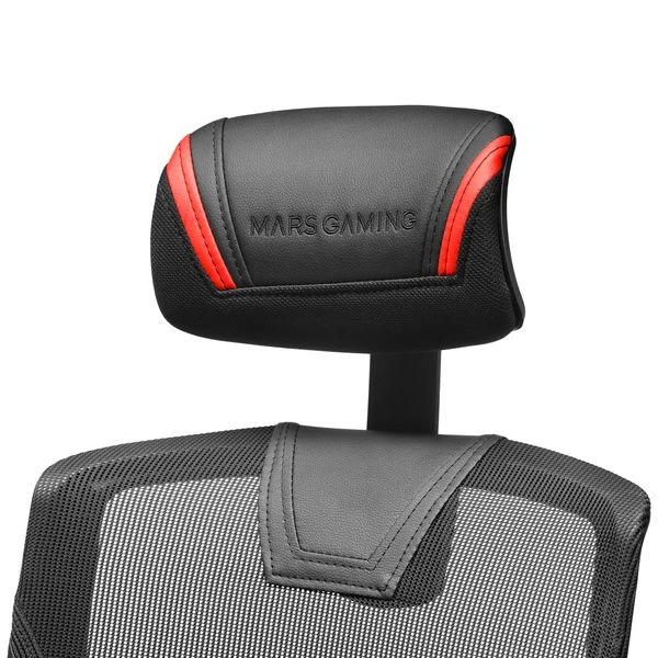 SILLA ERGONOMICA MARS GAMING MGC-ERGO NEGRA CON DETALLES EN ROJO RESPALDO EN MALLA TRANSPIRABLE AJUSTE LUMBAR-CERVICAL-REPOSABRAZOS 3 SILLA ERGONOMICA MARS GAMING MGC-ERGO NEGRA CON DETALLES EN ROJO RESPALDO EN MALLA TRANSPIRABLE AJUSTE LUMBAR-CERVICAL-REPOSABRAZOS - Imagen 3