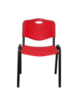 PACK 4 SILLAS CONFIDENTE MODELO ROBLEDO PLASTICO ROJO PIQUERAS Y CRESPO PACK426IRJ