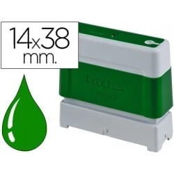 SELLO TINTA STAMP GREEN UNITARIO 14 X 38 MM PR1438G 1 SELLO TINTA STAMP GREEN UNITARIO 14 X 38 MM PR1438G