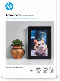 HP PAPER PHOTO ADV GLOSSY 10X15 BDL 100S