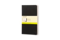 SET DE 3 LIBRETAS CAHIER NEGRAS L 13X21CM LISAS MOLESKINE QP318