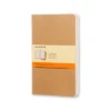 SET DE 3 LIBRETAS CAHIER MARRON KRAFT L 13X21CM RAYAS MOLESKINE QP416