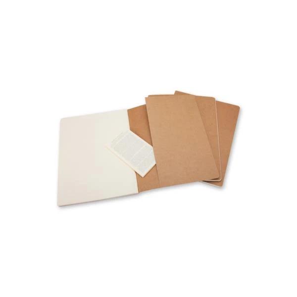 SET DE 3 LIBRETAS CAHIER MARRON KRAFT XL 19X25CM LISAS MOLESKINE QP423 4 SET DE 3 LIBRETAS CAHIER MARRON KRAFT XL 19X25CM LISAS MOLESKINE QP423 - Imagen 4