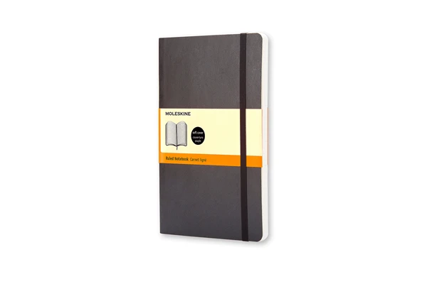 LIBRETA CLASICA TAPA BLANDA NEGRA L 13X21CM RAYADA MOLESKINE QP616 1 LIBRETA CLASICA TAPA BLANDA NEGRA L 13X21CM RAYADA MOLESKINE QP616
