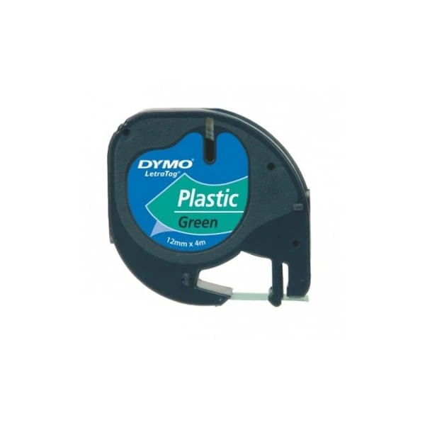 CINTA ROTULADORA LETRATAG 12MMX4M NEGRO VERDE DYMO S0721640 2 CINTA ROTULADORA LETRATAG 12MMX4M NEGRO VERDE DYMO S0721640 - Imagen 2