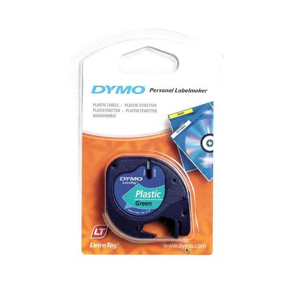 CINTA ROTULADORA LETRATAG 12MMX4M NEGRO VERDE DYMO S0721640 3 CINTA ROTULADORA LETRATAG 12MMX4M NEGRO VERDE DYMO S0721640 - Imagen 3