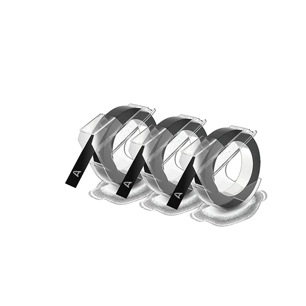 PACK 3 CINTAS ETIQUETAS NEGRO 9MMX3M. DYMO S0847730 1 PACK 3 CINTAS ETIQUETAS NEGRO 9MMX3M. DYMO S0847730