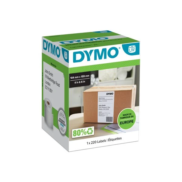 ROLLO ETIQUETAS LABELWRITER 104X159MM BLANCO DYMO S0904980 2 ROLLO ETIQUETAS LABELWRITER 104X159MM BLANCO DYMO S0904980 - Imagen 2