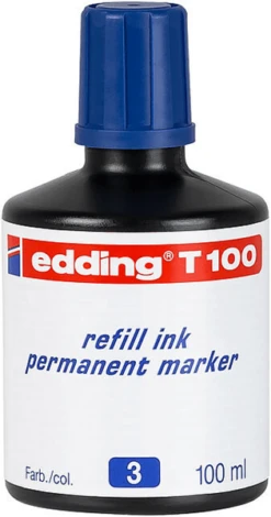 FRASCO TINTA PARA RELLENAR 100ML AZUL EDDING T100-03