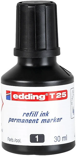 FRASCO TINTA PARA RELLENAR 30ML NEGRO EDDING T25-001 1 FRASCO TINTA PARA RELLENAR 30ML NEGRO EDDING T25-001