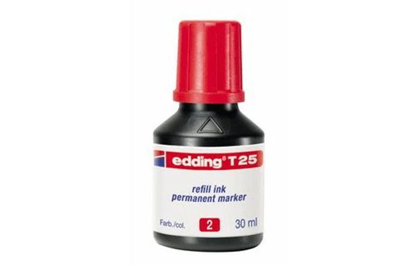 FRASCO TINTA PARA RELLENAR 25ML ROJA EDDING T25-002 1 FRASCO TINTA PARA RELLENAR 25ML ROJA EDDING T25-002