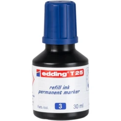 FRASCO TINTA PARA RELLENAR 25ML AZUL EDDING T25-003