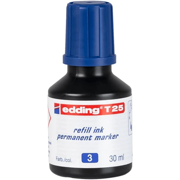 FRASCO TINTA PARA RELLENAR 25ML AZUL EDDING T25-003 1 FRASCO TINTA PARA RELLENAR 25ML AZUL EDDING T25-003