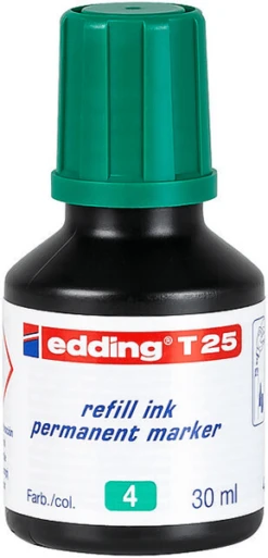 FRASCO TINTA PARA RELLENAR 25ML VERDE EDDING T25-004