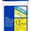CINTA ETIQUETADORA BROTHER LAMINADA 12MM TZN631 TEXTO NEGRO SOBRE FONDO AMARILLO