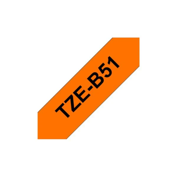 TAPE ORANGE W BLACK OVERPRINT TZEB51 24M 3 TAPE ORANGE W BLACK OVERPRINT TZEB51 24M - Imagen 3