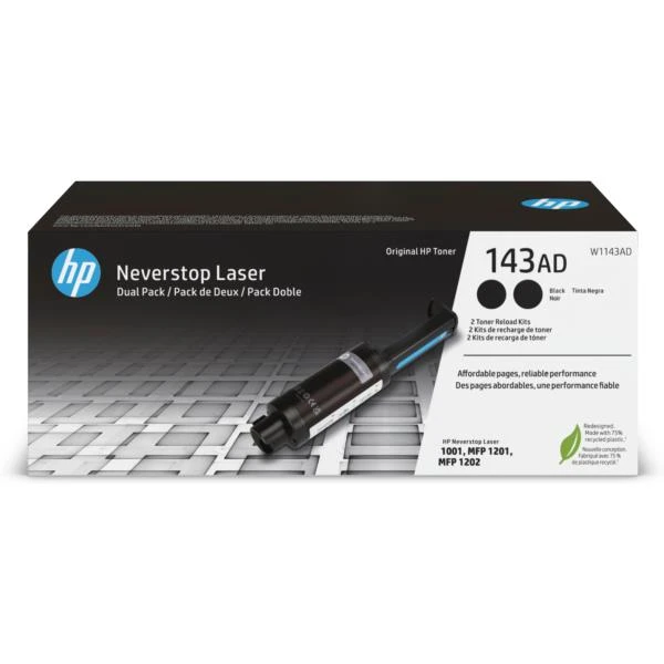 HP 143AD NEVERSTOP TONER RELOAD KIT 2-PACK EEA CH UK 2 HP 143AD NEVERSTOP TONER RELOAD KIT 2-PACK EEA CH UK - Imagen 2