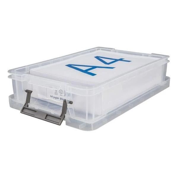 CAJA DE ALMACENAJE APILABLE CON TAPA CAPACIDAD 5.5 LITROS 255X395X90 MM CRISTAL TRANSPARENTE ARCHIVO 2000 WFS20M055 CS TP 2 CAJA DE ALMACENAJE APILABLE CON TAPA CAPACIDAD 5.5 LITROS 255X395X90 MM CRISTAL TRANSPARENTE ARCHIVO 2000 WFS20M055 CS TP - Imagen 2